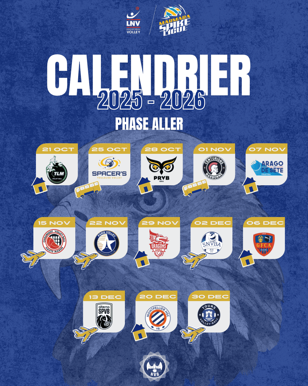 CALENDRIER SAISON 25 26 1